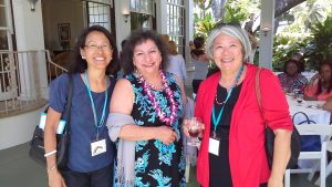 Hon Com. Judy Kern & Amy Monk, NACW President Cecilia Zamora enjoy an afternoon at Washington Place during the conference.