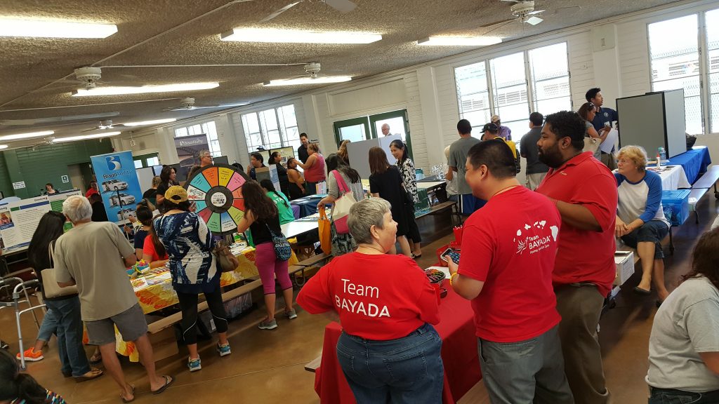 Providers, community organizations and government agencies filled the Kaimuki High School cafeteria to provide resources to youth and their families.